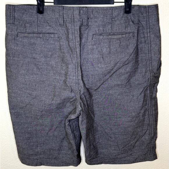 Faded Glory Mens Gray Chino Shorts Waist 36 - 100% Cotton Casual Vacation Wear - Picture 2 of 9